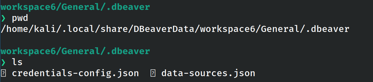 Location credentials file