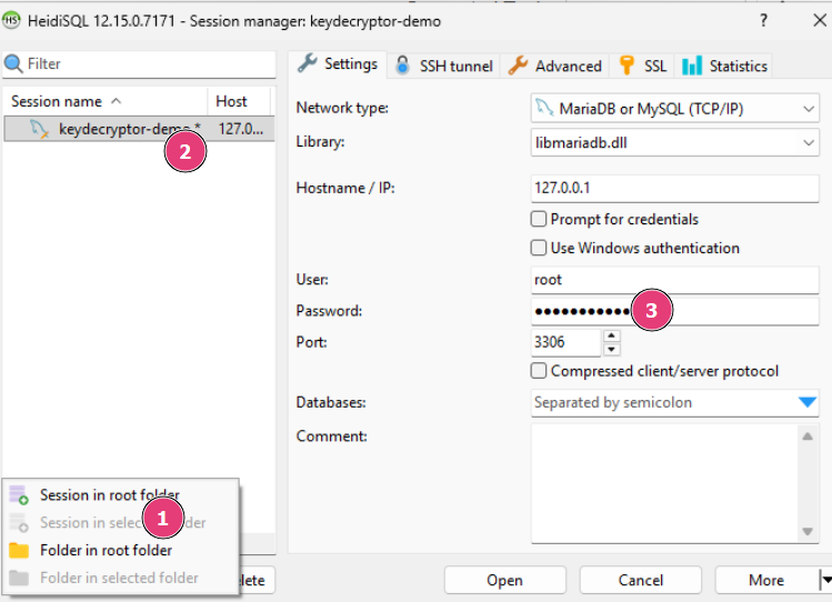 Creating a new test session