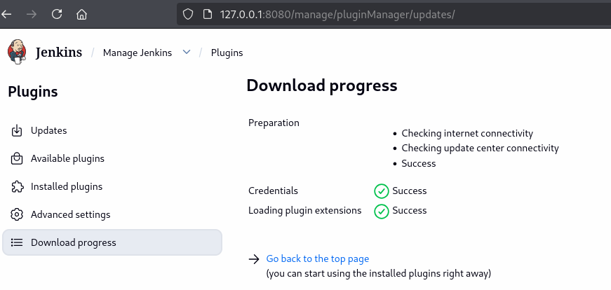 Installation Progress
