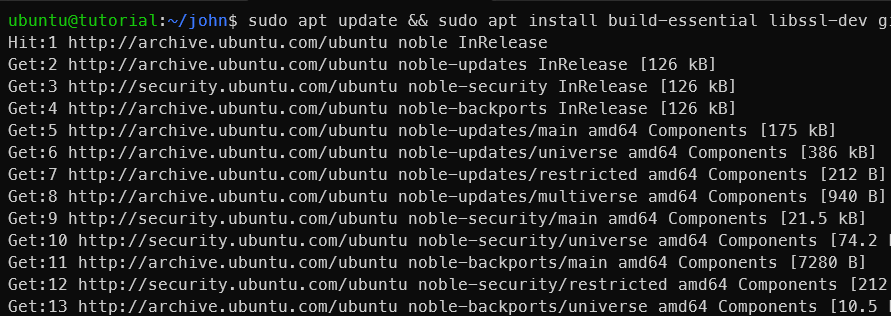 Installing dependencies