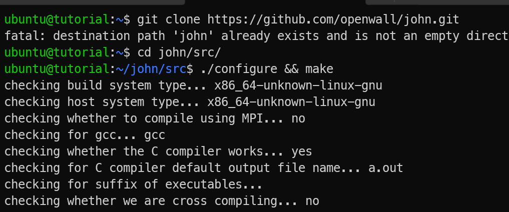 Building & Installing John the Ripper