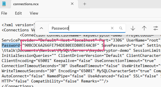 Searching for a password