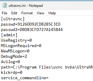 VNC ultravnc.ini File